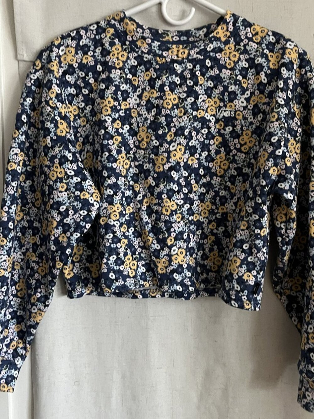 Vans Floral Long‑Sleeve Cropped Top